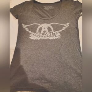 Gray Aerosmith Graphic T-Shirt Size L